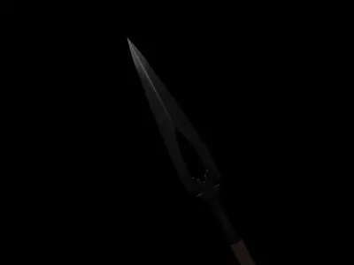  spear PBR low-poly game  Free low-poly 3D model