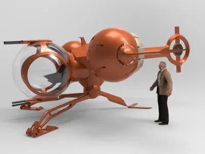 Self Balanacing Helicopter 3D model
