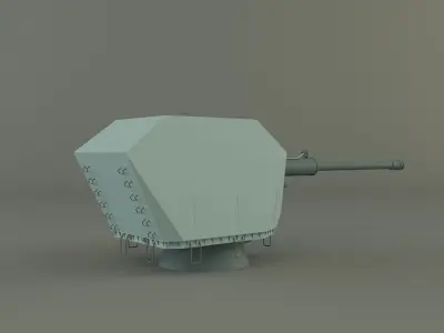 battleship cannon 3D model