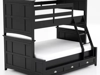 Magnussen Home Bennett Black Bunk Bed 3D model