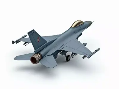 Modern Strike Fighter Jet 3D Model Military Aircraft Low-poly 3D model