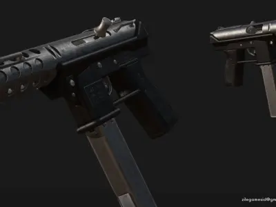 TEC-9 Only for Unity Low-poly 3D model