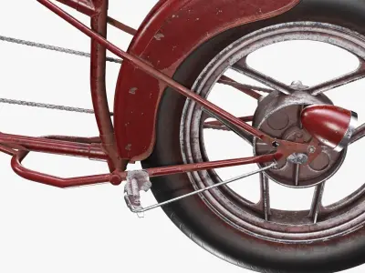 Vintage bicycle stylized 3D model