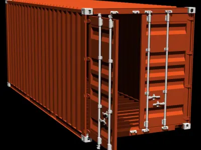 20ft standard shipping container 3D model