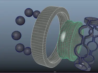 ball bearing - pbr Low-poly 3D model