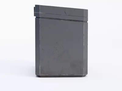 Sci-Fi Industrial Dumpster Pack Neon Dirty and Clean Low-poly 3D model