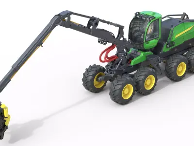 John Deere 1270H Low-poly 3D model