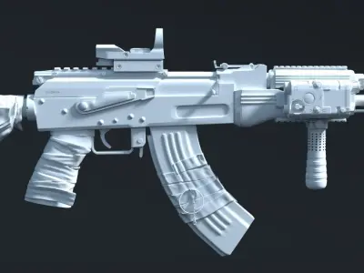 AK 47 Full Customized 3D model