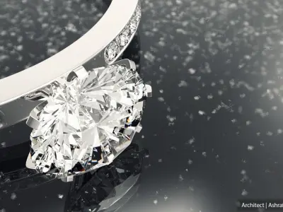Silver Jewellery ring 3D model