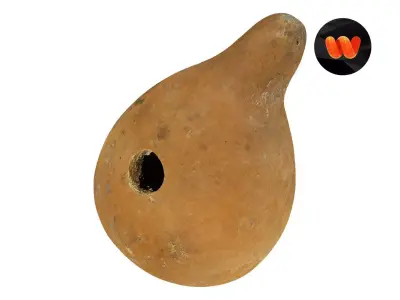 Gourd Birdhouse Raw Scanned 3D model