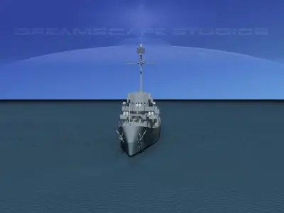 Evarts Class Destroyer DE272 USS Lovering 3D model