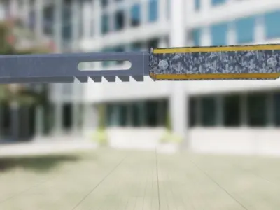 Futuristic Knife Low-poly 3D model
