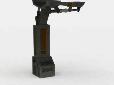 Support sci-fi desk lamp - sci-fi desk lamp Low-poly 3D model