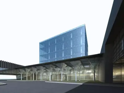 Museum Building 3D model 12