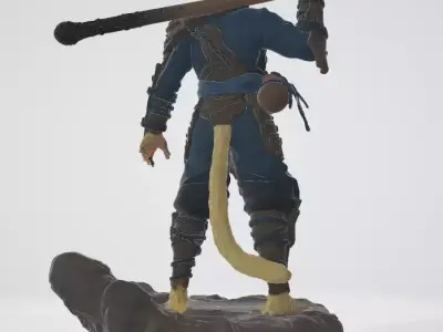Black Myth Wukong - Sun Wukong Statute ready to print 3D print model