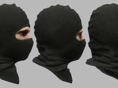 Military Balaclava Low-poly 3D model