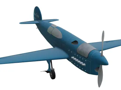 Caudron C561 Racing Aircraft Low-poly 3D model