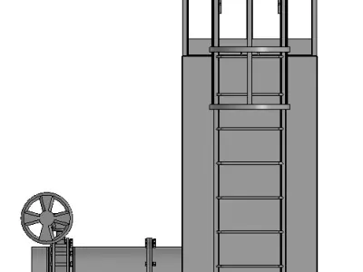 Water tank volume 5000L 3D model