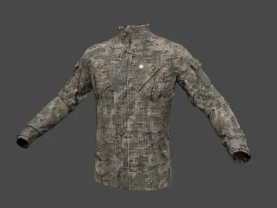 Military Combat Shirt Low-poly 3D model