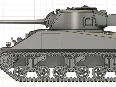 Sherman Firefly IC 3D print model