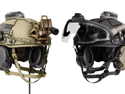 GALVION CAIMAN BUMP AND BALLISTIC HELMET BUNDLE Low-poly 3D model