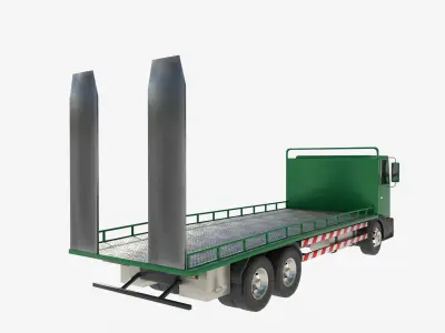 platform truck Low-poly 3D model