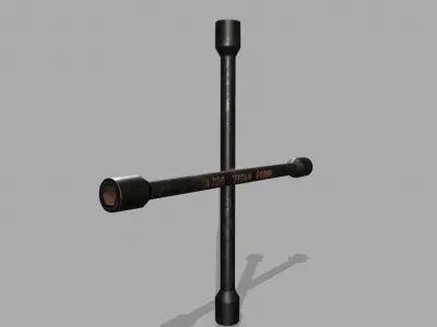 Lug Wrench Low-poly 3D model purchase