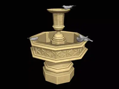 Bird Baths fountain 3D model