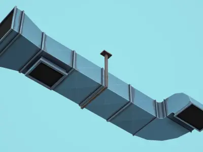 Modular Ventilation - Low Poly Mobile Ready Low-poly 3D model
