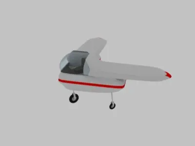 Electrical Aircraft Low-poly 3D model