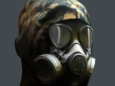 Helmet 3d model military combat Military Low-poly 3D model shop