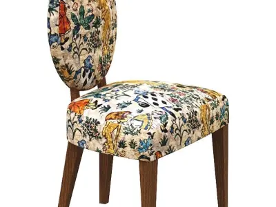 Dining Chair Low-poly 3D model