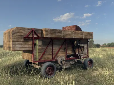 40 era Thresher - Combine Harvester 3D model