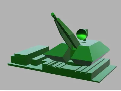 Air defense system scale model 3D model