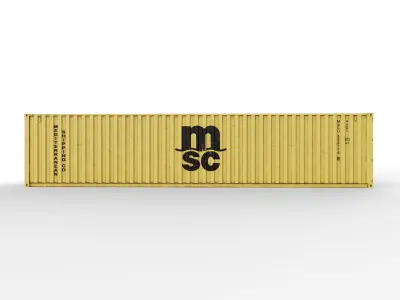 40 feet MSC standard shipping container 3D model