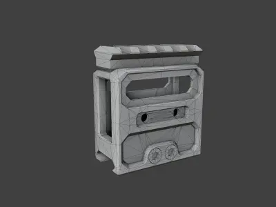Kastle Picatinny Riser Low-poly 3D model