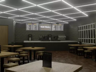 Coffee Shop Free 3D model
