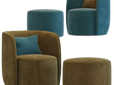 Armchair Ditre Italia Chloe 3D model purchase