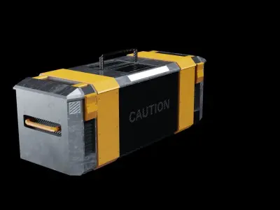 sci-fi crate army for game  Low-poly 3D model
