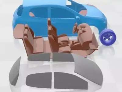 Renault Clio RS 2010 Printable Car 3D print model