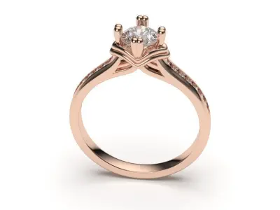  solitaire with ring sizes  8 part S35  3D print model