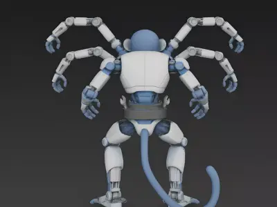 Robotic Maintenance Monkey 3D Model Low-poly 3D model