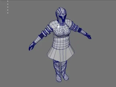 Armor for women 3D model