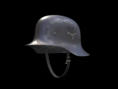 WW2 German Luftwaffe Helmet Low-poly 3D model