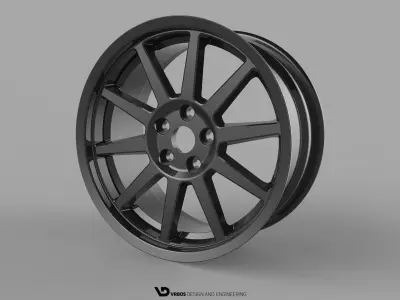 Car Rim 19 inch - real dimensions - FREE Free 3D model