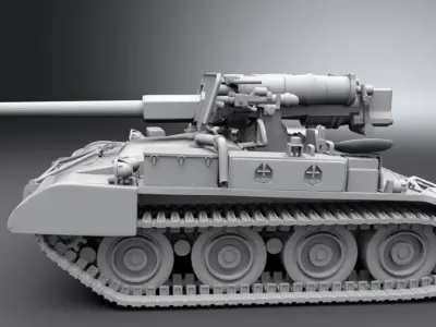 M56 Scorpion Scale model 3D print model