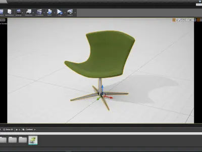 PlusHalle Jet Chair UE4 Low-poly 3D model