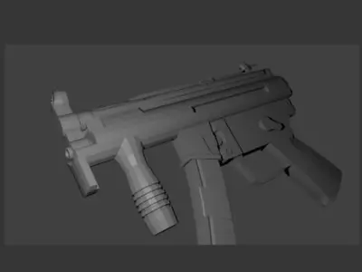 MP5K Gun Low-poly 3D model