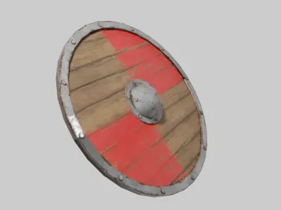 Viking Shield Free low-poly 3D model