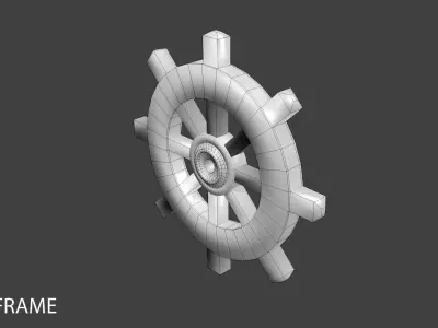 Ship Wheel 7 3D model